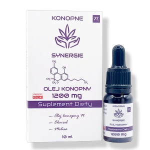 KONOPNE SYNERGIE - Suplement Diety CBNOlej Konopny 1200mg kannabinoidów + zioła + terpeny