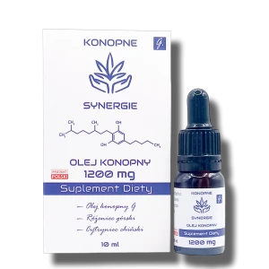 KONOPNE SYNERGIE - Suplement Diety CBGOlej Konopny 1200mg kannabinoidów + adaptogeny + terpeny