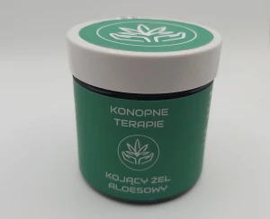 KONOPNE TERAPIE Kojący Żel Aloesowy 60mlKosmoceutyk terapeutyczny i przeciwbólowy na bazie aloesu i konopi 500mg CBD + DMSO