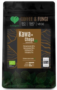 EcoBlik Kawa + Grzyby witalne Chaga BIO252g Arabica mielona + fungi