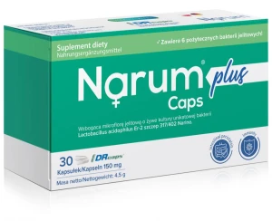 Narum Plus 150 mg  30 kaps.No4 zielone 2szt 3 x na dobę (15dni) tuż po posiłkach