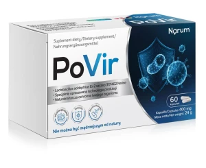Narum PoVir 400 mg  60 kaps.No 1 granatowe 1szt 3 x na dobę (20dni) tuż po posiłkach